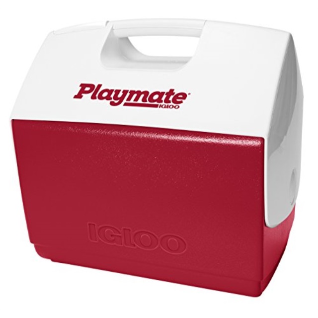 Red Body with White lid 43362 Personal Sized Cooler Igloo Playmate Elite 16 Qt