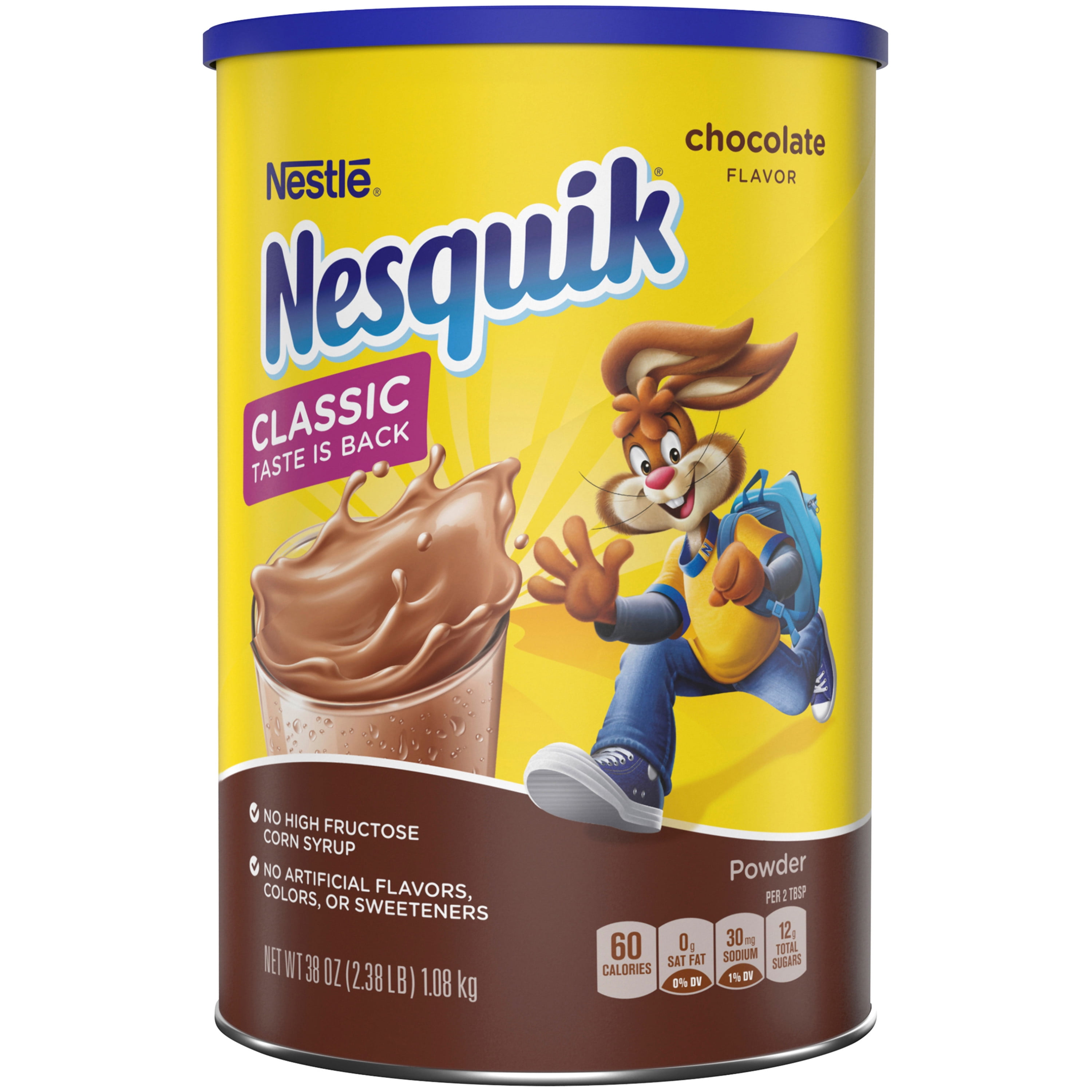 Nesquik Chocolate Flavor Powder Drink Mix Canister 38 Oz Walmart Com Walmart Com