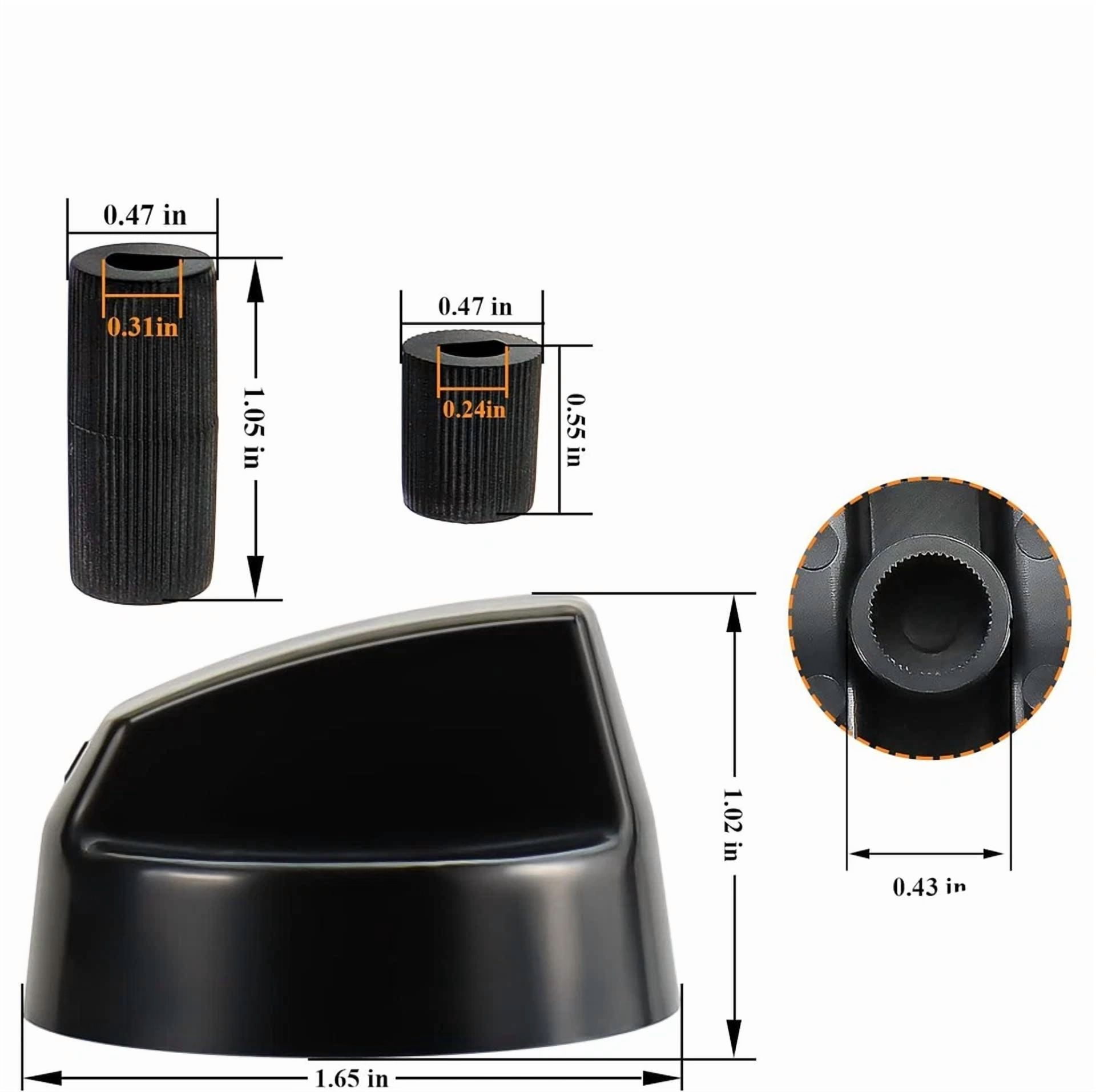 Stove Knobs, 4 Pack Control Knobs With 12 Adapters For Wide Application
