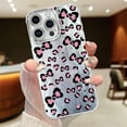 thumbnail image 3 of Leopard Print Bow Phone Case, Stylish and Shockproof Protective Cover for iPhone 15, 3 of 7