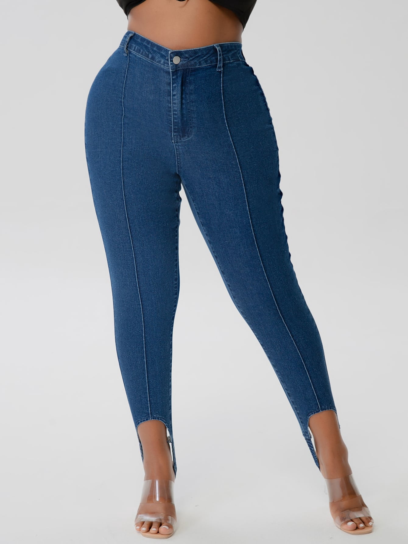 Plus Size High Waisted Seam Front 