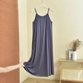 thumbnail image 5 of Asxite Plus Size Womens Pajamas Loose Spaghetti Strap Crew Neck Solid Short Sleep Dress, 5 of 7