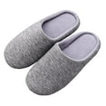 thumbnail image 1 of Women's Memory Foam Slippers Comfort Knitted Cotton-blend Closed Toe House Shoes Indoor & Outdoor, 1 of 5