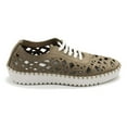 thumbnail image 4 of Eric Michael Women's Dolores Laser-Cut Leather Casual Sneaker, Safari Nubuk,6 M US, 4 of 7