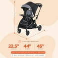 thumbnail image 3 of Baby Trend Shopper Stroller, Sit N' Stand, Stormy, 5-in-1 Travel System, 3 of 13
