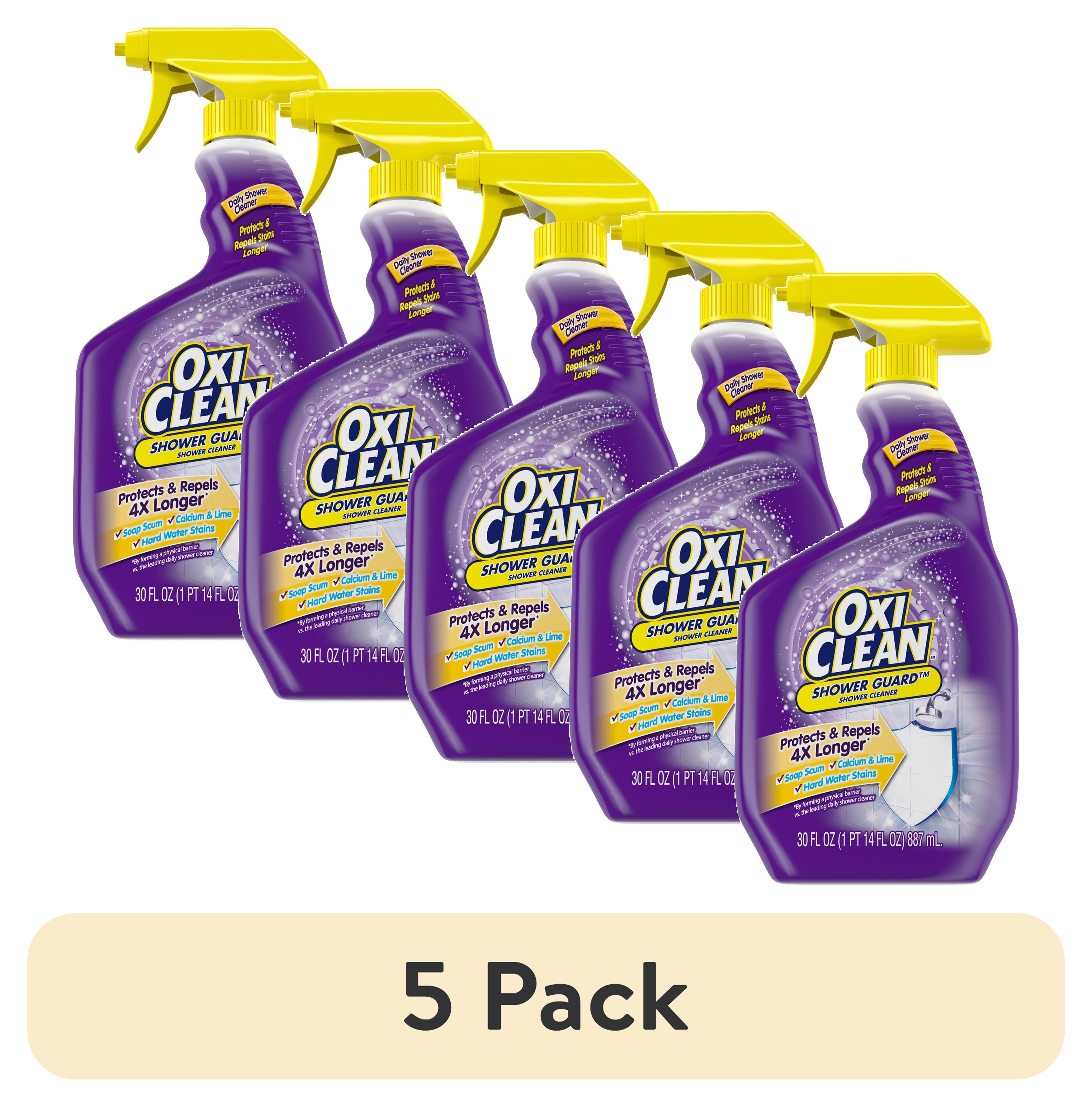 (5 pack) OxiClean Shower Guard Daily Shower Cleaner, Repels Bathroom Stains, 30 oz Spray Bottle