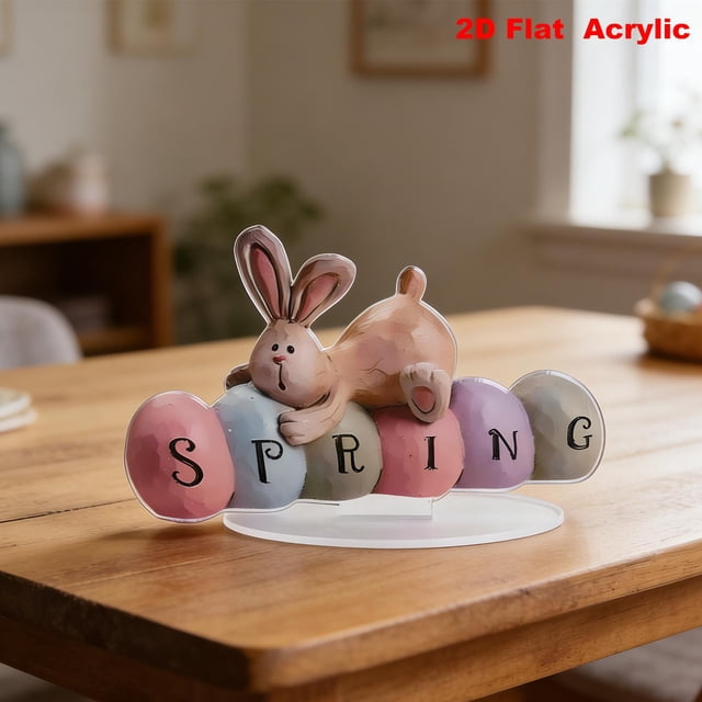 Letrero de Pascua 2D para mesa, decoración de escritorio, adorno para el hogar, y huevos para escritorio, estante, chimenea interior, oficina