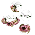 thumbnail image 3 of corona de flores boho diadema de flores flor del pelo flor tocados halo cinturón cinta boda fiesta festival Adepaton CPB-DE-LYY976-4, 3 of 5