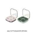 thumbnail image 3 of kurtrusly Pill Box Travel Case Supplements Separation 4 Compartments Organizer Tablets Dusproof Waterproof Damproof Container Green 1Set, 3 of 6
