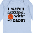 thumbnail image 4 of Inktastic I Watch Basketball with Daddy Boys Long Sleeve Baby Bodysuit, 4 of 5