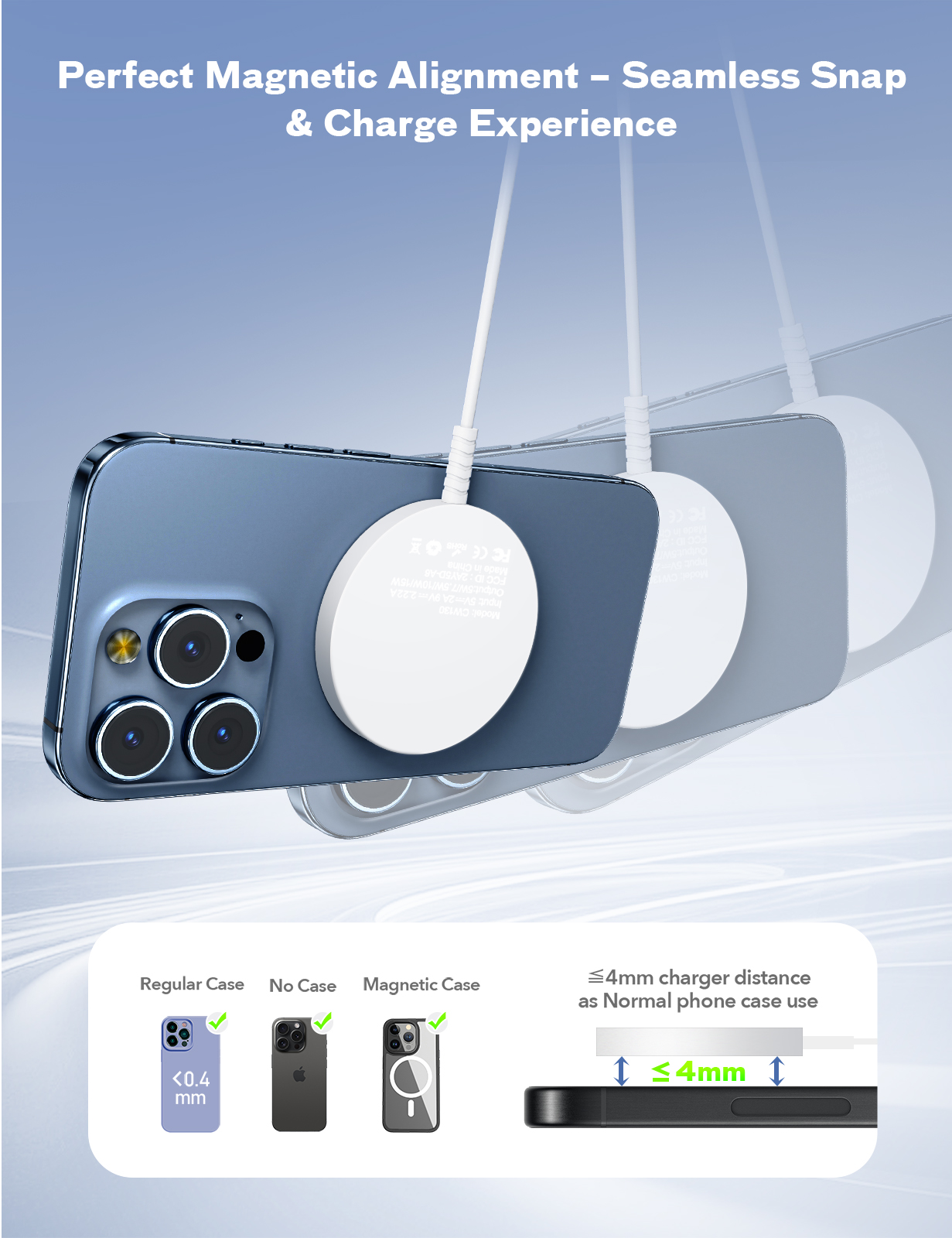 Etepehi Magnetic Wireless Charging Pad for iPhone photo 5