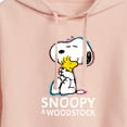 thumbnail image 3 of Peanuts - Snoopy And Woodstock - Juniors Cropped Pullover Hoodie, 3 of 6