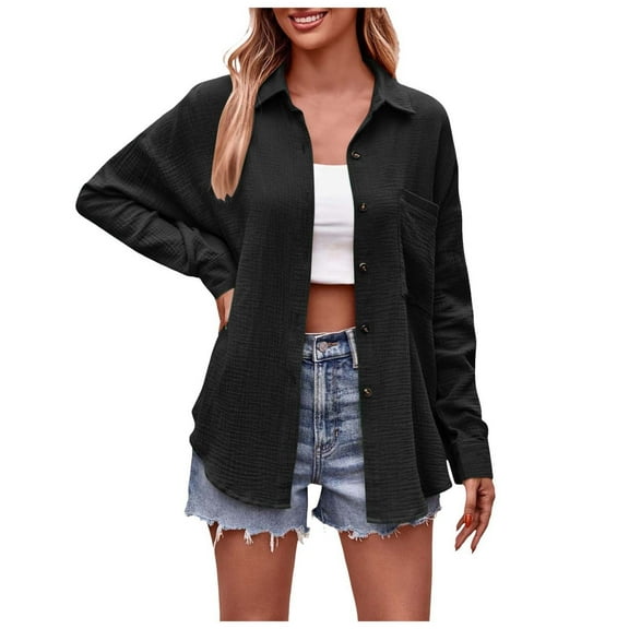 Siilsaa Cardigan Sweaters for Women Lightweight Open-Front Cardigan Sweater Black,XL