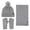 Dark Gray, variant on Scarf for Women Fashion Accessories Couples Winter Outdoor Warm Winter Hat Scarf Gloves Three Piece Check Knit Pile Hat