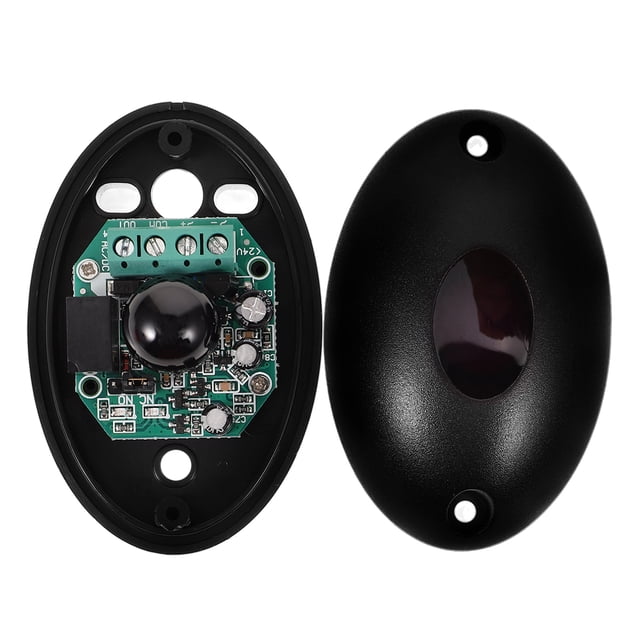 Phenofice 1 Pair Window Alarm Black ABS Rectangular For Shop Security Infrared Beam Detection