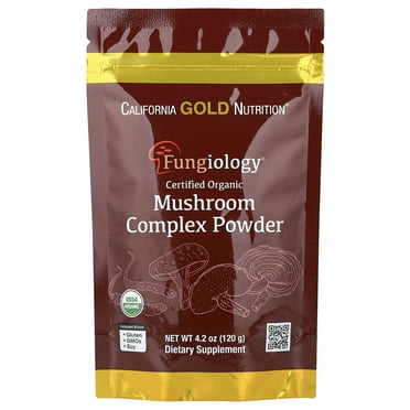 California Gold Nutrition Certified Organic Mushroom Complex Powder, 4.2 oz (120 g)