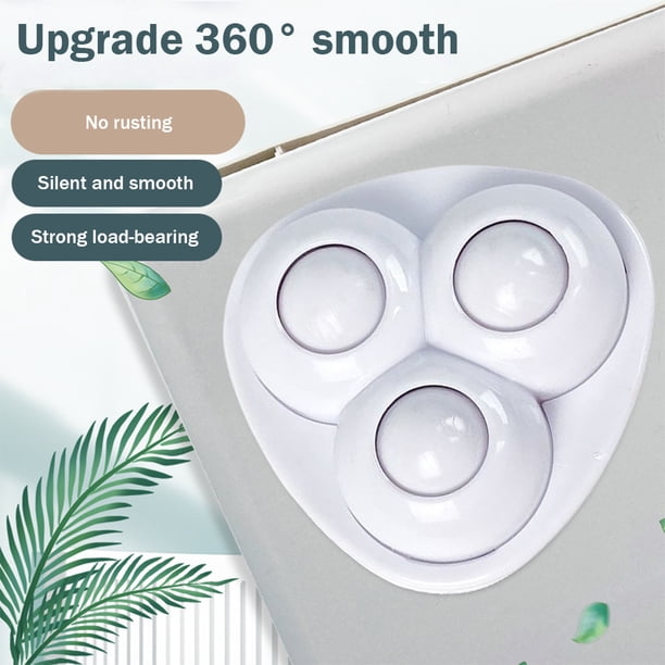 Pasta auto adhesiva rueda universal 360 grados Rotación libre ruedas pequeñas sin ruido para la basura bote de la cocina pequeños electrodomésticos