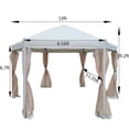 thumbnail image 2 of Kselythan 13x 13ft Patio Hexagonal Gazebo Outdoor Waterproof Pop Up Gazebo W/Storage Bag And Strong Steel Frame Soft Top Event Tent W/Curtains Hexanal Canopies Gazebos For Patio Garden, 2 of 9