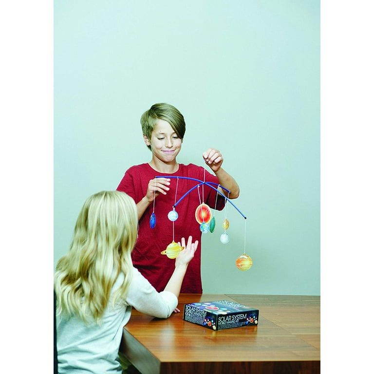 4M KidzLabs Glow-in-the-Dark Solar System Mobile Making Kit