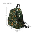 thumbnail image 3 of FORMRS School Backpack with Front Zippered Pocket 12" Student Travel Daypack, Orange Flowers, 3 of 6