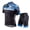Blue, variant on Cycling Jersey and Biker Shorts Padded Road Riding Short Sleeve Set Bike Outfit for Men Yellow XL