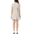 thumbnail image 3 of INSPIRE CHIC Women's Vintage Floral Short Sleeve Camp Collar Button Up A-Line Dress, 3 of 5