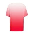 thumbnail image 4 of Ounisa Womens Summer Tops Short Sleeve Casual Shirts Gradient Tee Trendy 2026 Basics V Neck Plain Tshirt Blouse, 4 of 7