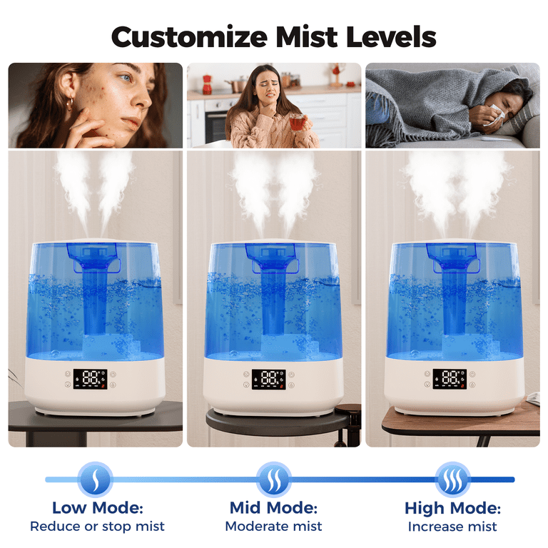6L Cool Mist Humidifier, 60-Hour Runtime photo 4