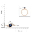 thumbnail image 4 of ANGARA Natural 1.6 Ct Prong-Set Sapphire Bypass Ring with Diamond Accents in 14K Rose Gold for Women (Size-7mm) | September Birthstone, Anniversary, Jewelry Gift for Women | Natural Sapphire Ring, 4 of 8