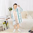 thumbnail image 6 of FORMRS Wearable Blanket Hoodie with Sleeves for Kids Cozy Flannel Sweatshirt, Cute Nautical Pattern, 6 of 7