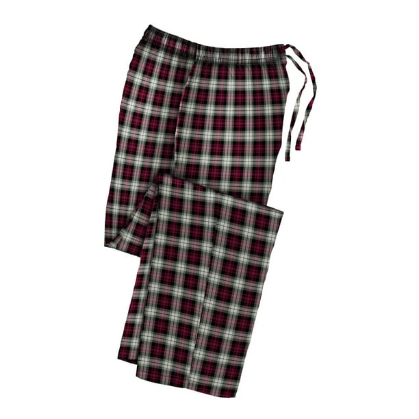 Hanes - 4XL Mens Big and Tall Cotton Flannel Pajama Pants, Red Grey ...
