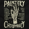 thumbnail image 2 of Palmistry Chiromancy Reading Guide Men's Graphic T Shirt Tees Brisco Brands S, 2 of 6