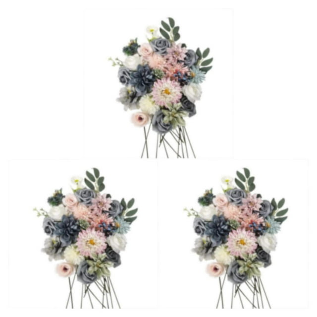 Wweixi Whimsical Blooms Low Maintenance Artificial Flower Collection Realistic BLUE PINK LH004 3Set
