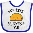 thumbnail image 3 of Inktastic My Titi Loves Me with Taco Illustration Boys or Girls Baby Bib, 3 of 4