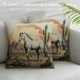 thumbnail image 3 of JEUXUS  Love Live Cowgirls Retro Western Country Cowboy Horse Cactus Desert Landscape Throw Pillow Cover Decoration for Home Bedroom Living Room, Gifts Cowgirl Teen Girls,, 3 of 5