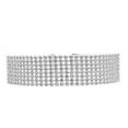 thumbnail image 6 of AYYUFE 3PCS Women's Fashion Full Rhinestones Sparkling Choker Short Collar Necklace Jewelry, 6 of 8