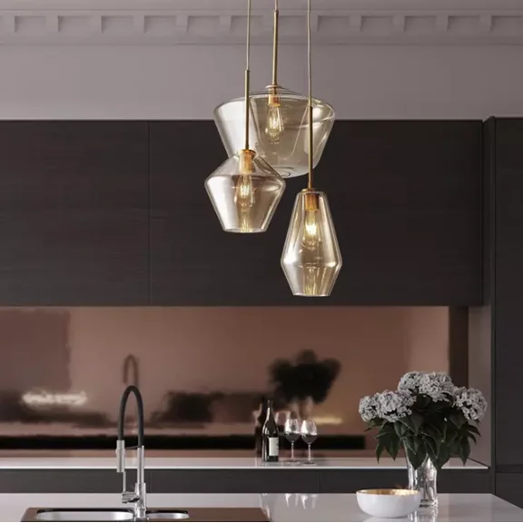 AFANQI Modern ceiling lighting pendant lamp 3 heads hanging living room lamp