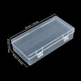 thumbnail image 2 of Rectangular Clear Plastic Storage Containers Box with Hinged Lid for Beads and Other Small Craft Items, 2 of 7