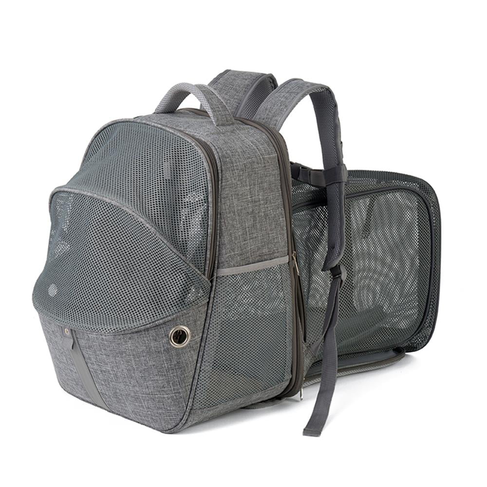 Pet Expandable Pet Carrier Backpack Breathable Mesh Pet Carrying Bag for Cats Dogs Portable Foldable Pet Carrier for Traveling/Hiking/Camping