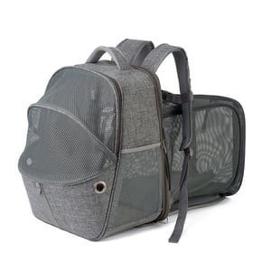 Pet Sac de transport pour animaux de compagnie extensible Sac à dos respirant en mailles pour chats Chiens Portable Porte-animaux pliables pour le voyage, le vol et le camping