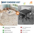 thumbnail image 4 of Versatile activity set: mesa game con 2 foldable sillas para 2 - 10 year - old niños. non - slip legs, light structure, easy to store in small spaces, ideal dining room y almacenamiento, 4 of 7