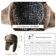 thumbnail image 6 of Jeff & Aimy Men Women Winter Trapper Hat Faux Fur Ushanka Russian Hunting Hat Warm Aviator Bomber Hat Outdoor Snow Ski Hat Ear Flap Olive Green 54-58CM, 6 of 8