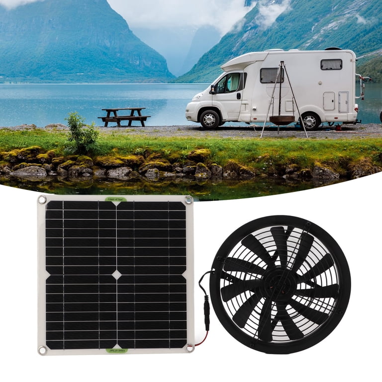 Zaqw Solar Panel Powered Fan 10in Diameter Ventilator 100W For RV Yacht  Greenhouses Bathroom,Solar Exhaust Fan - Walmart.com