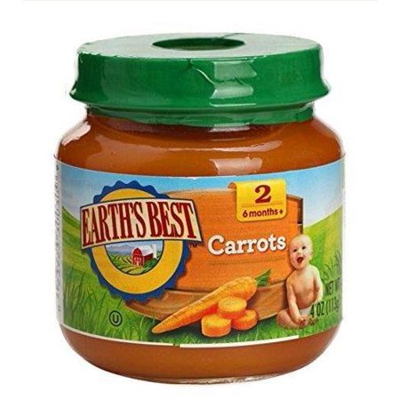 12 Pack :       Earth's Best Carrots, Og, 4-ounce (Best Grocery Store Sauerkraut)