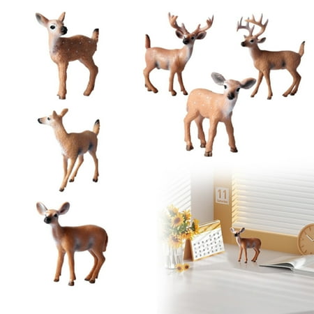 

Deal of The Day! Natural Appearance and Color Tan Color with White Underbelly & Tail and Grey & White Deer Family Sets Are Each Figure is Finely Hand Painted