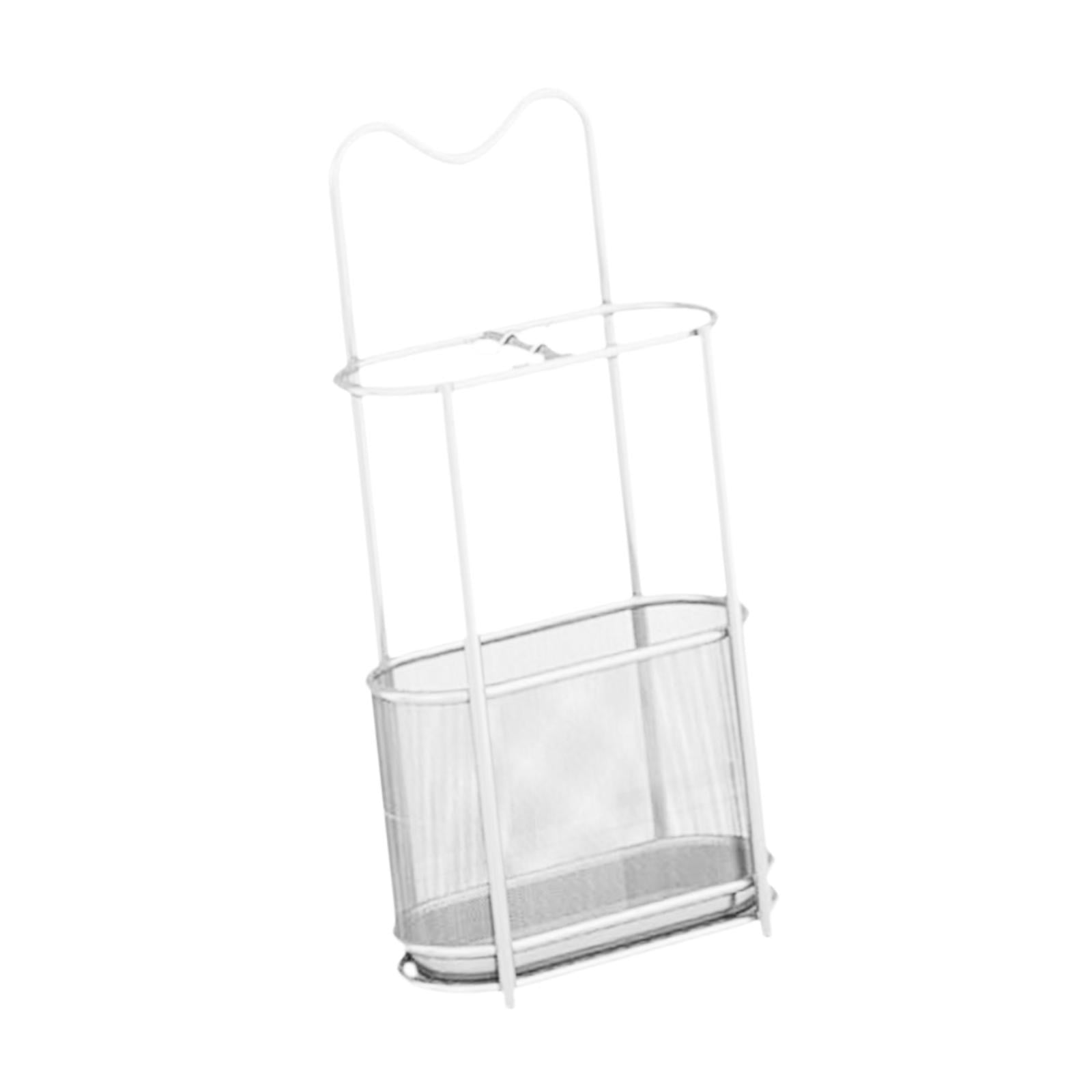 Fiocias Umbrella Rack Stand Holder Bin Iron Organizer Storage Rack Umbrella Stand Holder white