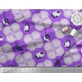 thumbnail image 3 of Soimoi Polyester Crepe Fabric Floral & Cat Animal Printed Craft Fabric by The Yard 42 Inch Wide, 3 of 3