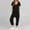 Black, variant on Olyvenn Womens Rompers for Summer Sleeveless Loose Solid Color Comfortable Strap Loose Jumpsuit Pocket Jumpsuit People Boho Jumpsuits Black M