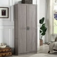 thumbnail image 2 of Manhattan Comfort Hopkins Engineered Wood Storage Closet in Gray, 2 of 7