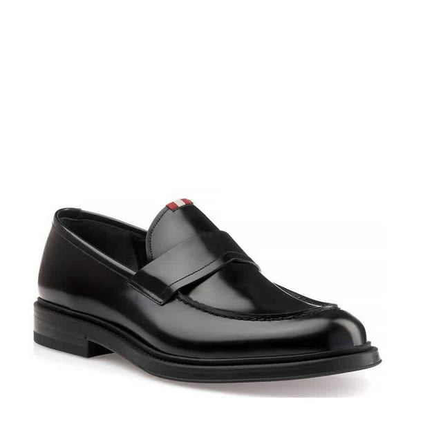 Bally Men's Black Loafers, Brand Size 9 (US Size 10